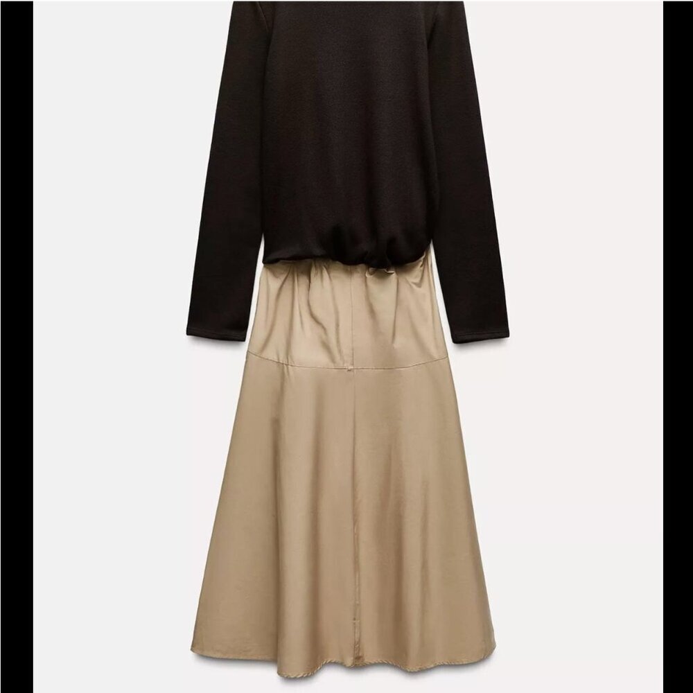 ZARA CLASP COMBINATION DRESS Size M NEW WITH TAG! - Picture 9 of 9
